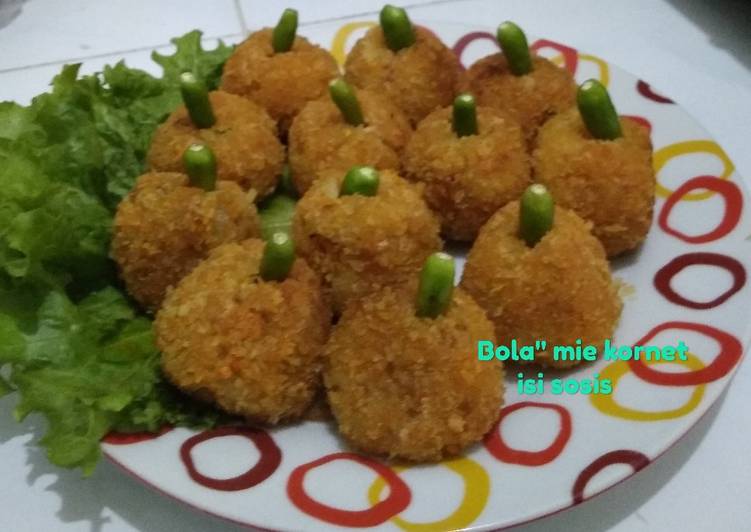 Resep Bola&#34; mie kornet isi sosis (38), Menggugah Selera