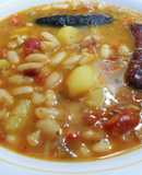 Monguetes blanques de la Madrina. amb chorizo