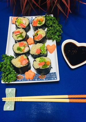 Una foto de Japanese Sushi  Maki de Quinua Vegano!