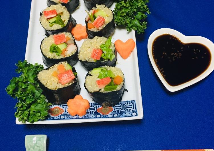 Japanese Sushi  Maki de Quinua Vegano!