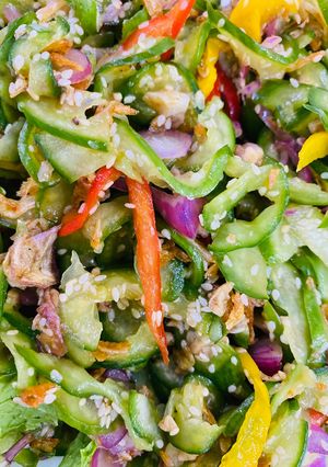 Hình của món Salad 🥗 : Dưa leo trộn dầu giấm Balsamic 🥒.