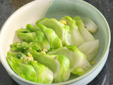 Mầm đá luộc (hấp) lò vi sóng