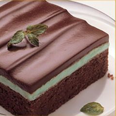 A picture of Chocolate mint brownie.