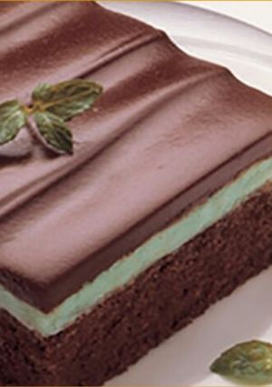 A picture of Chocolate mint brownie.
