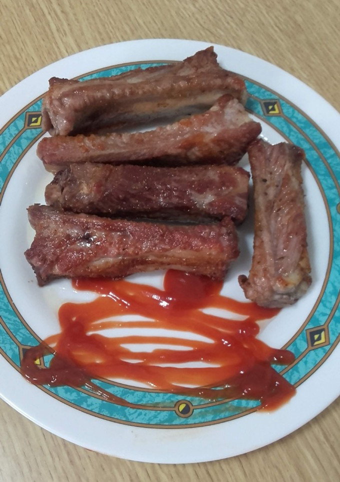 Una foto de Costillas de cerdo ibérico fritas
