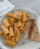 Pesto-Sahne-Lachs Nudeln