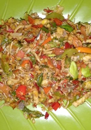 Foto resep Oseng kulit melinjo dan teri tempe