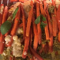 A picture of California Farm Grilled Carrots with Gouda Cheese Dinner.