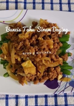 Foto resep Buncis Tahu Siram Daging