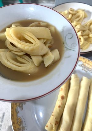 Foto resep Dadar gunting kuah fiber creme