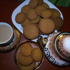 Homemade Ginger Digestive biscuits with tea masala A picture of Homemade Ginger Digestive biscuits with tea masala.