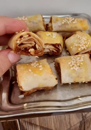 عکسی از دستور رول ارده با خمیر یوفکا😋