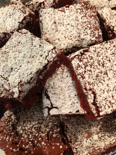 A picture of Red Velvet Mocha Brownies.
