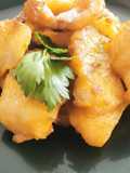 Pescado frito estilo thai con cúrcuma