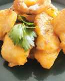 Pescado frito estilo thai con cúrcuma