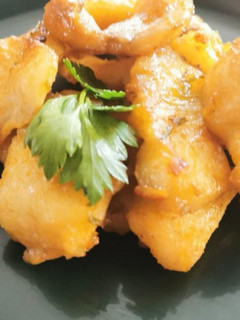 Una foto de Pescado frito estilo thai con cúrcuma