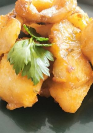 Una foto de Pescado frito estilo thai con cúrcuma