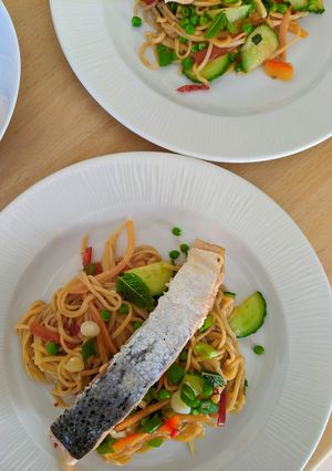 A picture of Salmon Noodle Salad.
