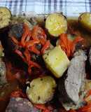 Carne res al horno con patatas