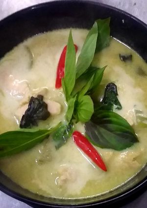 รูปของ แกงเขียวหวานไก่ใส่ฟัก