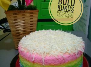 Foto resep 🍰Bolu Kukus Pelangi Lembut 2 Telur🌈