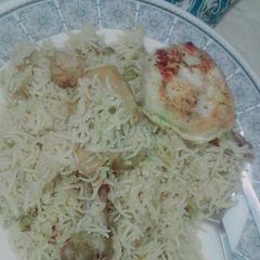 A picture of Chicken pea pulao.