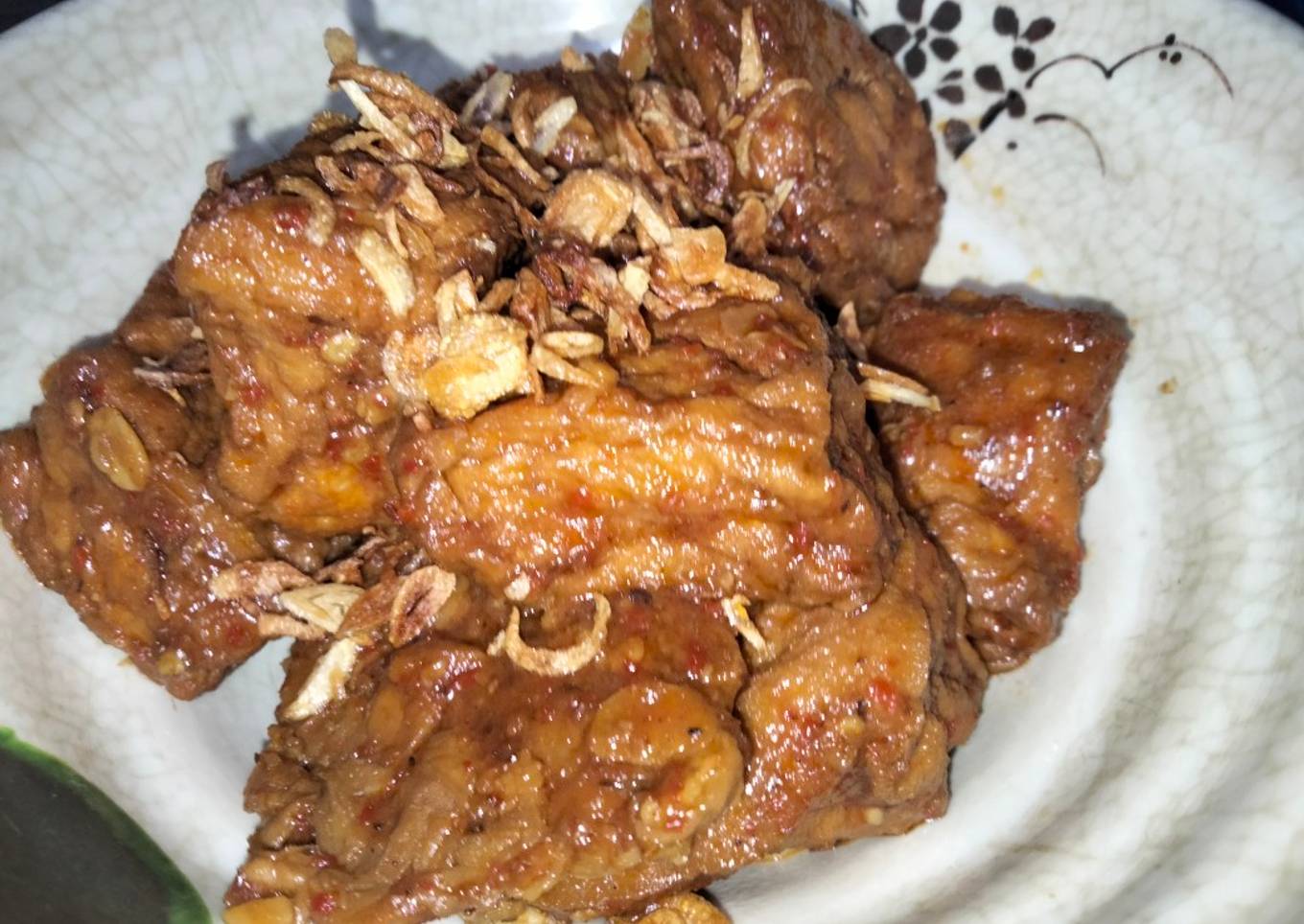 Tahu tempe bacem pedas manis