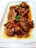 Pork Sauté with Wine and Peppers