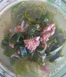 canh mồng tơi thịt bò