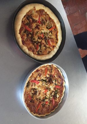 صورة لوصفة بيتزا مرجريتا مع خضار ❤🍕