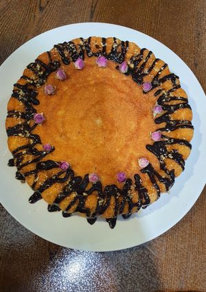 عکسی از دستور کیک گردو و دارچین ساده