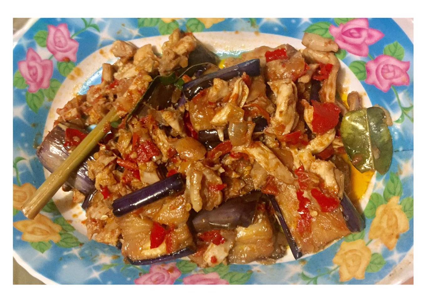 Terong Balado Ayam Suir