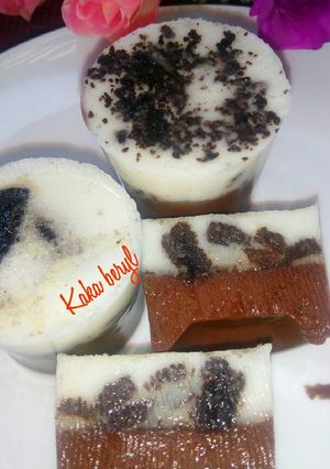 Foto resep Puding susu coklat lapis oreo 🍮🍼🍫🍪