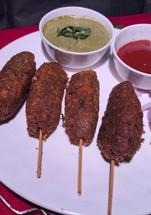 A picture of Nutrela paneer seek kabab.