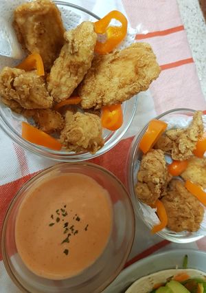 A picture of My Spicey Battered Crunchy Chicken 💖.