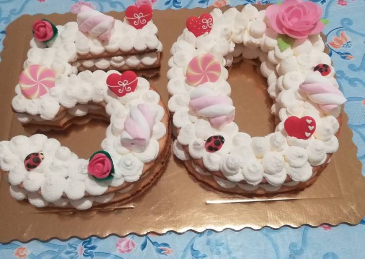 Number Cake di frolla Sable ' e camy cream