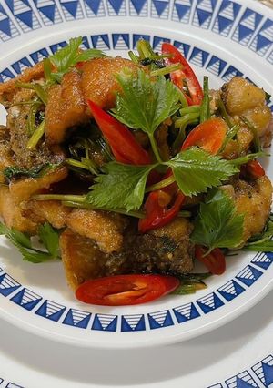 A picture of Quick & Easy Stir Fried Fish and Celery in Spicy sauce “Thai Style”.