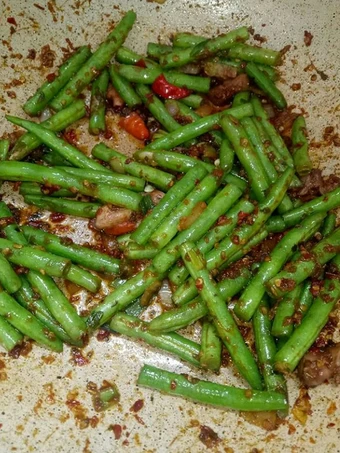 Cara Mudah Menyiapkan Resep  Buncis tumis balacan dicampur daging cincang yang Lezat Sekali, Sempurna