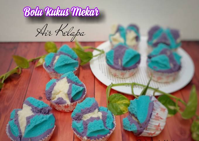 Anti Ribet, Memasak Bolu kukus mekar air kelapa Yang Mudah
