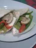 Quesadilla de panela con champiñones y pimientos