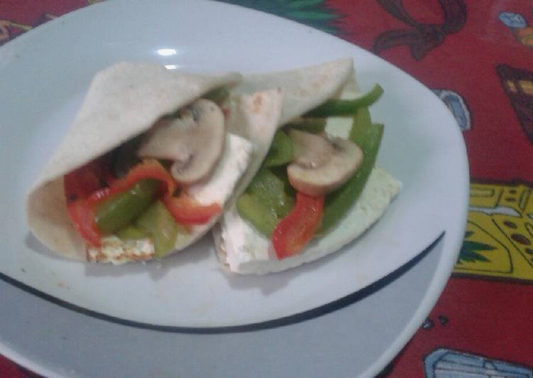 Quesadilla de panela con champiñones y pimientos Receta de Zoyla