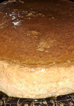 Una foto de Flan de banana