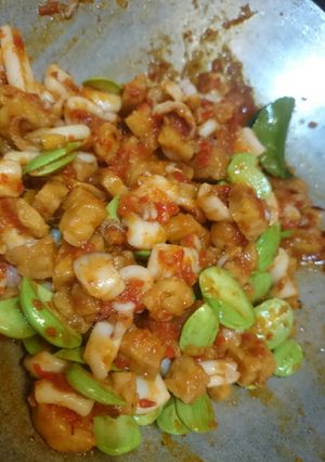 Foto resep Balado cumi, tempe pete
