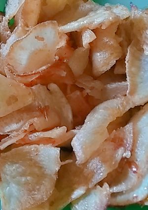 Foto resep Keripik singkong pedas manis