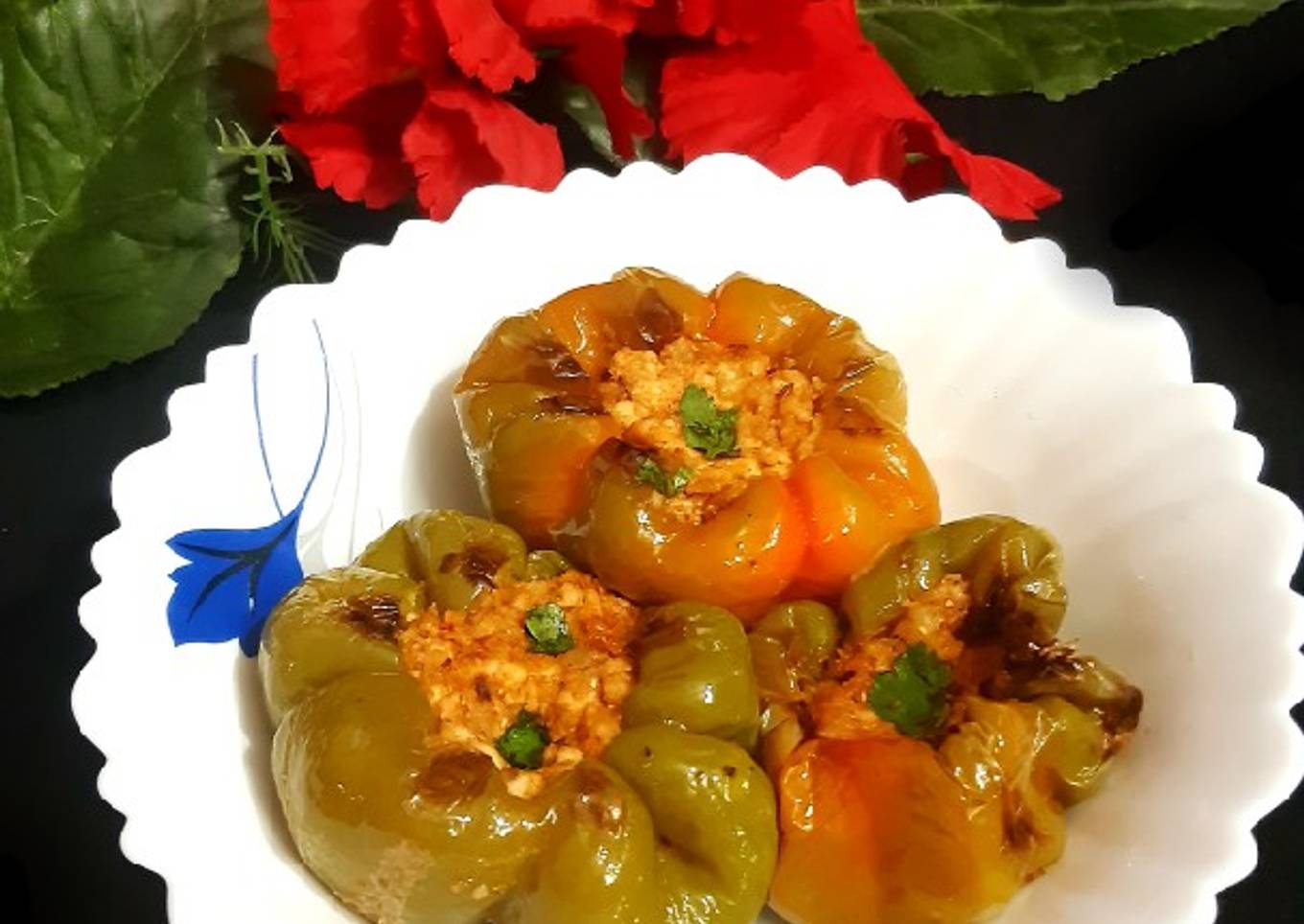 Shahi Stuffed Bell Pepper zero oil Cooking