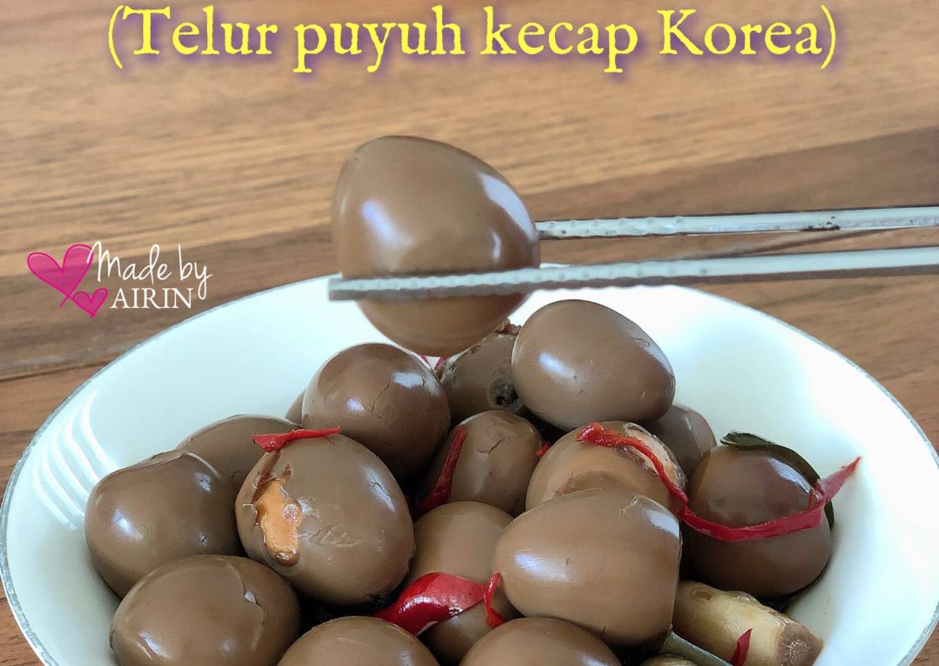 Maechurial Jangjorim <br />Telur puyuh ala korea