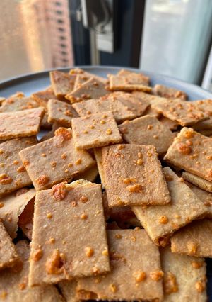 Foto resep Almond Cheese Crackers (Keripik Keju Tepung Almond)