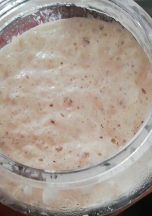 Una foto de Prefermento o poolish una masa madre rápida