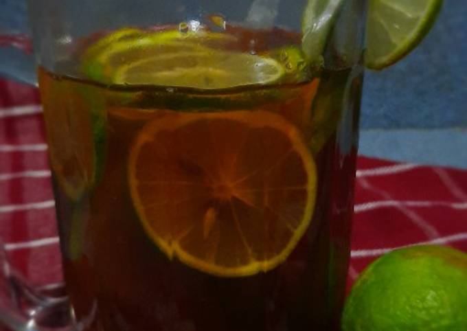 Cara Gampang Menyiapkan Teh pandan jeruk nipis Anti Gagal