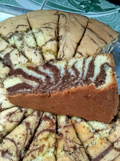 Foto resep 🍰 zebra cake 🍰